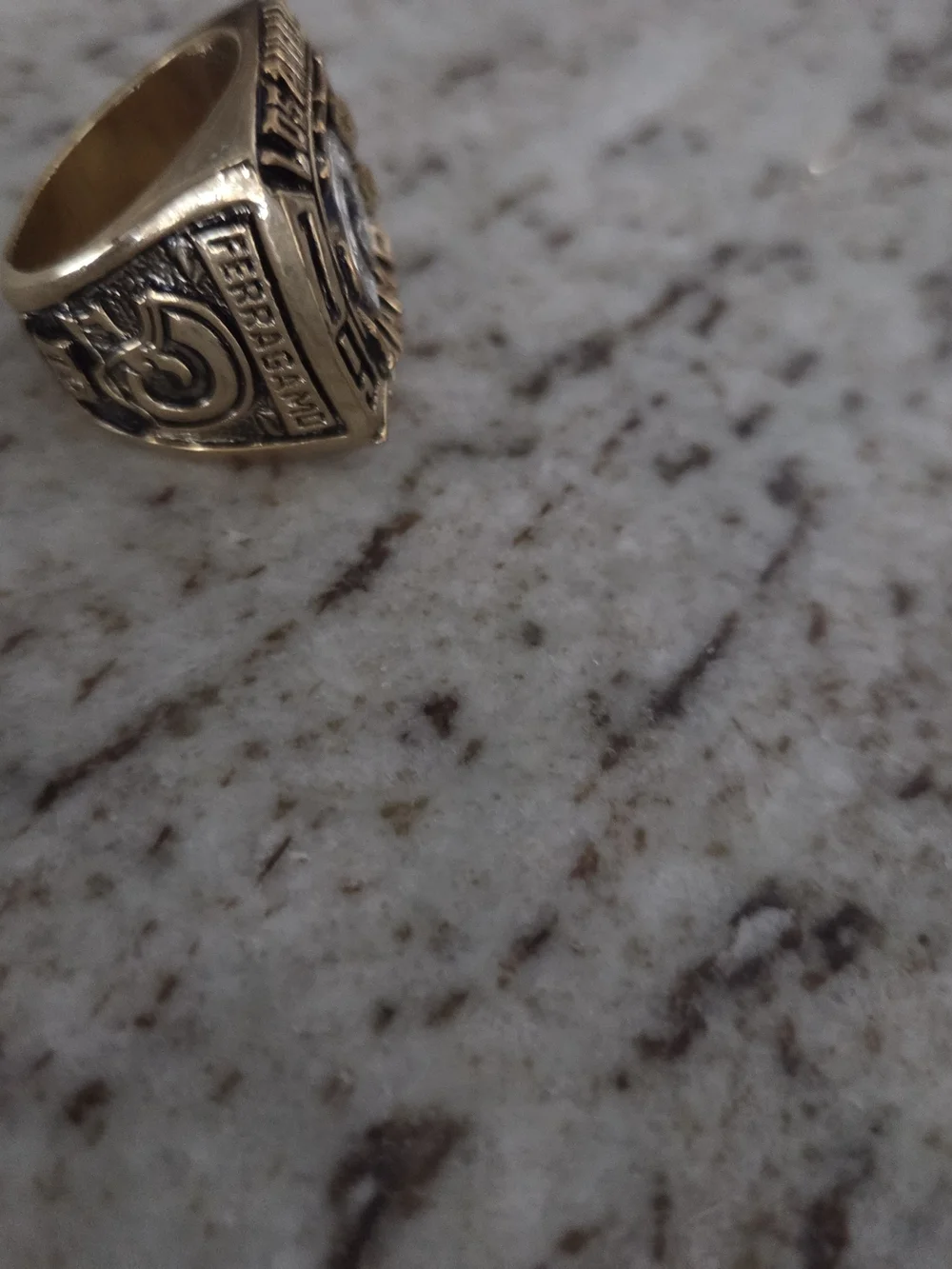Los Angeles Champions Decorative Championship Ring - Gold & Navy